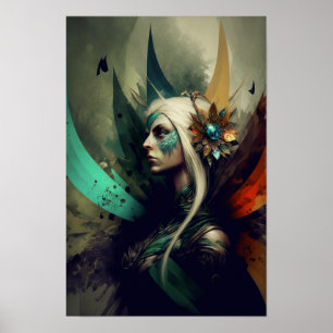Poster de Fantasia da Feiticeira Elfa   Arte de RP