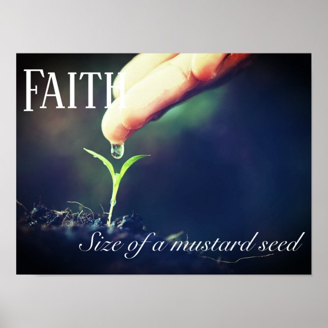 Poster De Fé De Uma Sementes De Mostarda (Frente)