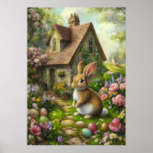 Poster de felz pascoa Bunny Wall Art