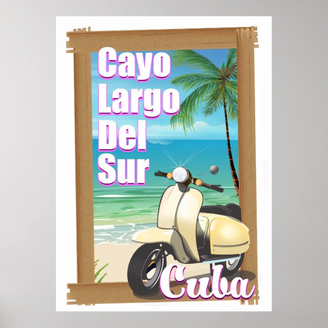 Poster de férias cubanas Cayo Largo del Sur (Frente)