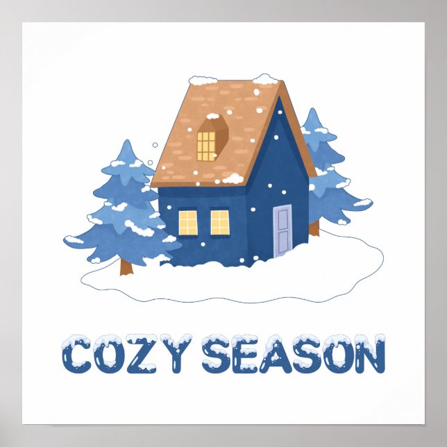 Poster de Férias de inverno da Cozy Season (Frente)