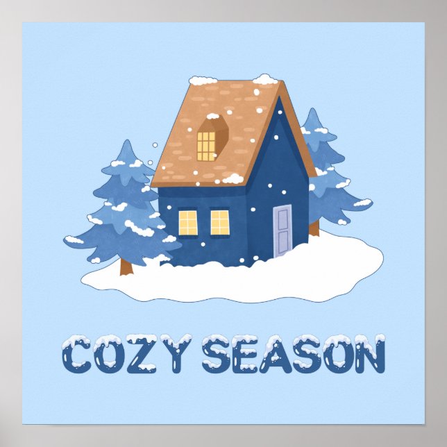Poster de Férias de inverno da Cozy Season (Frente)