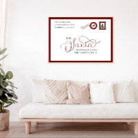 Poster de Férias de Natal da Família Carta aos Pap