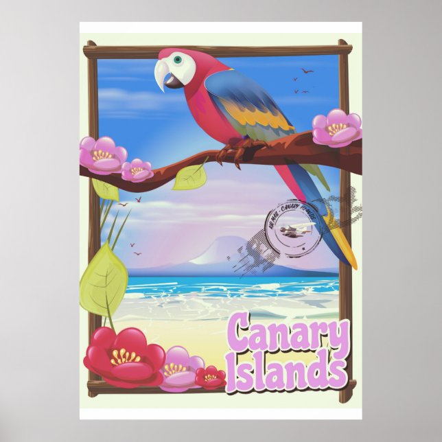 Poster de férias de verão das Canárias (Frente)