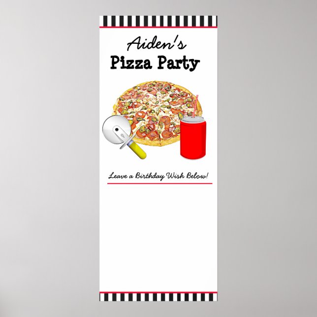 Poster de Festa de aniversário de de Pizza Persona (Frente)