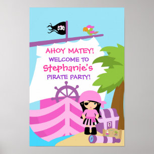 Poster de Festa de aniversário de Nave Pirata