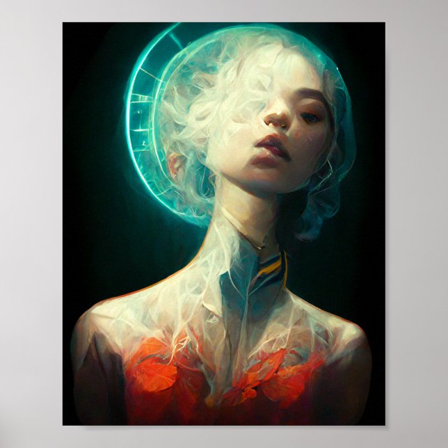 Poster de Ficção Científica Halo Fantasy (Frente)