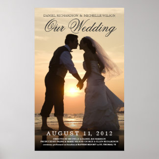 Poster de Filme Fotográfico de Casamento - Crie o 