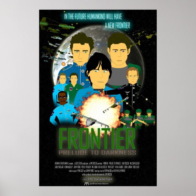 Poster de Filme Frontier do HQ Preluin para Escuro (Frente)