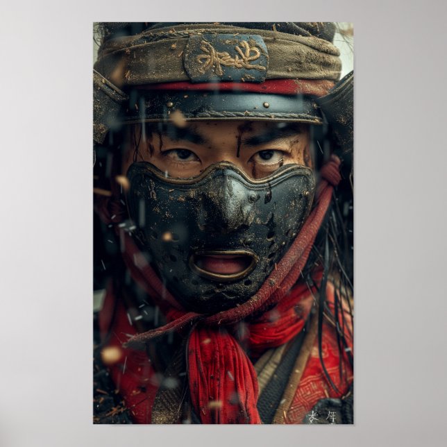 Poster de Filme Preto do Horror Samurai - Estilo G (Frente)