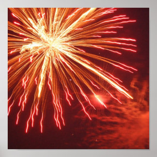 Poster de Firework Laranja