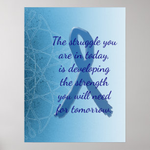 Poster de Fita de CFS Azul ME de Cotação Inspiraci