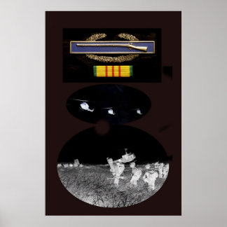 POSTER de Fita de Serviço CIB e Vietnã