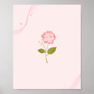 Poster de Fita Floral Pastel - Estética Moça Suave