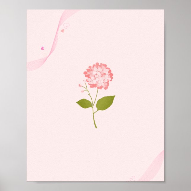 Poster de Fita Floral Pastel - Estética Moça Suave (Frente)