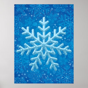 Poster de flocos de neve