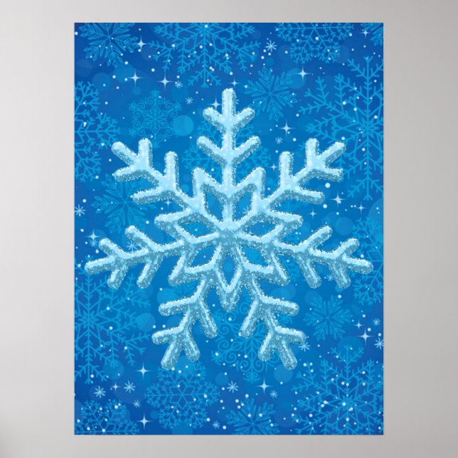 Poster de flocos de neve (Frente)