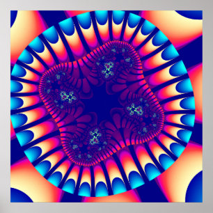 Poster de Flor do Mar de Coral Personalizado