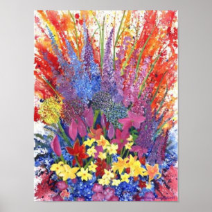 Poster de flor selvagem do Alasca reutilizável