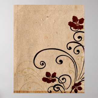 Poster de flores retrorreflectoras