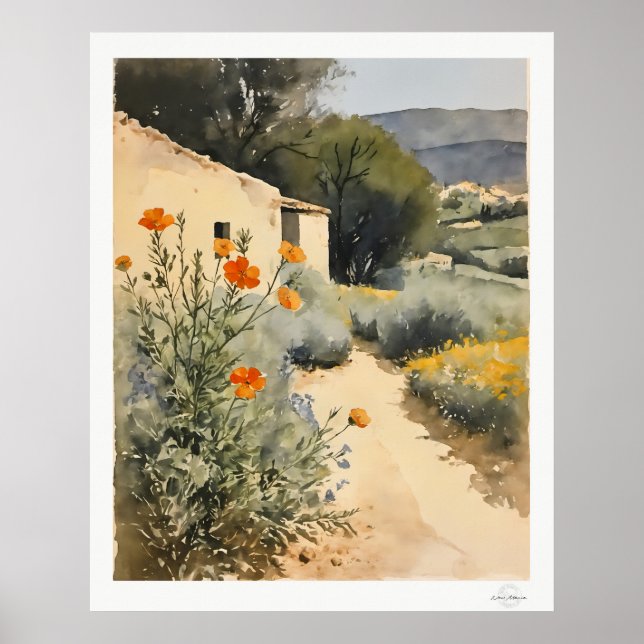 Pôster de Flores Silvestres pela Estrada Rural (Frente)