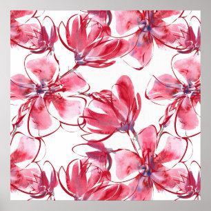 Poster de Flores Vermelhas
