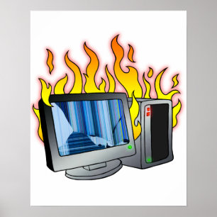 Poster de Fogo do Computador