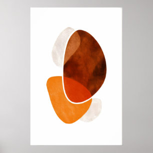 Poster de Formas Orgânicas Camadas Arte Abstrata O