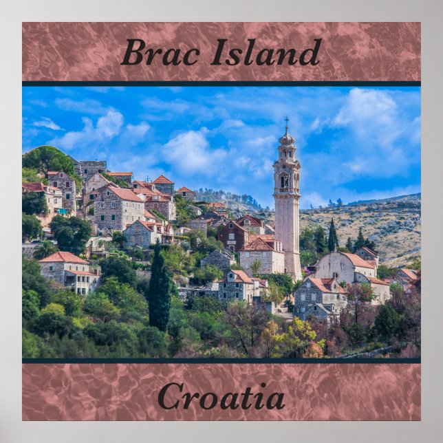 Poster de Foto da Ilha Brac Croácia (Frente)