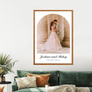 Pôster de Foto de Casamento Clássico com Design Ar