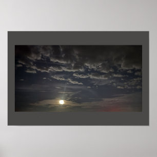 Pôster de Foto de Luar e Nuvens