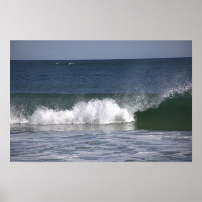 Pôster de Foto de Ondas do Oceano (Frente)