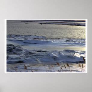 Pôster de Foto de Paisagem Aquática de Inverno