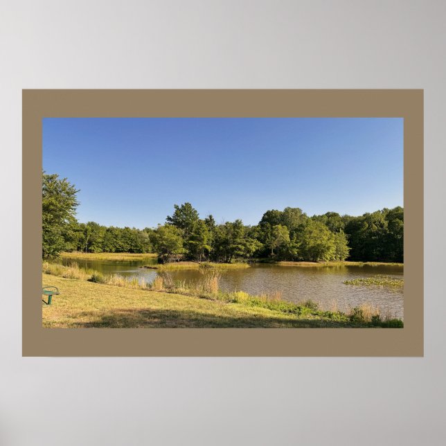 Pôster de Foto de Paisagem Aquática de Lagoa (Frente)