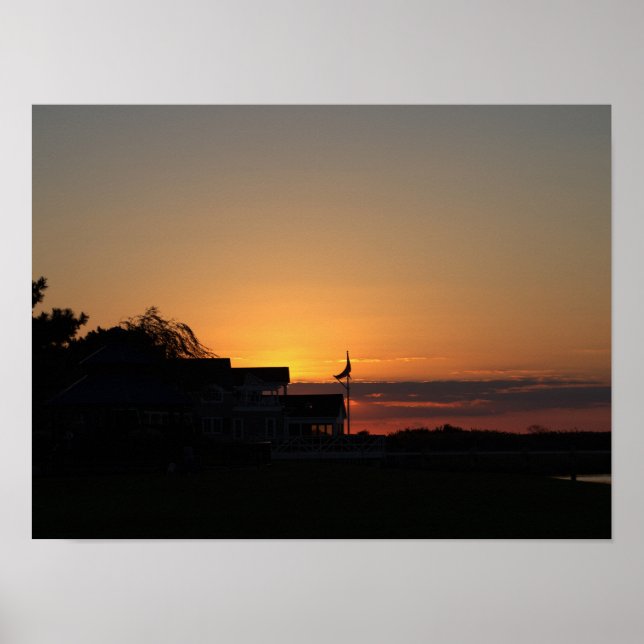 Pôster de Foto do Pôr do Sol (Frente)