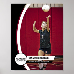 Pôster de Foto Escolar com Moldura Curva Preta