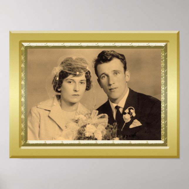 Poster de foto personalizada de quadro de borda do (Frente)