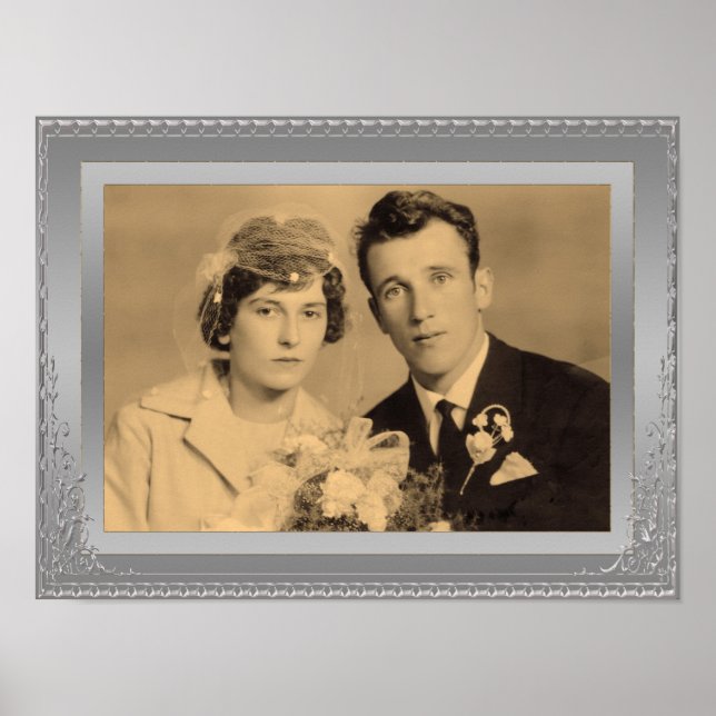 Poster de foto personalizada de quadro de borda pr (Frente)