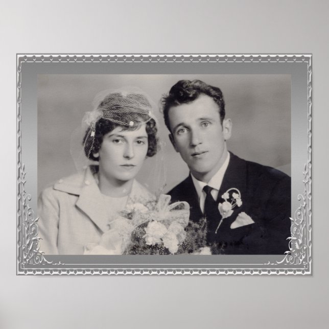 Poster de foto personalizada de quadro de borda pr (Frente)