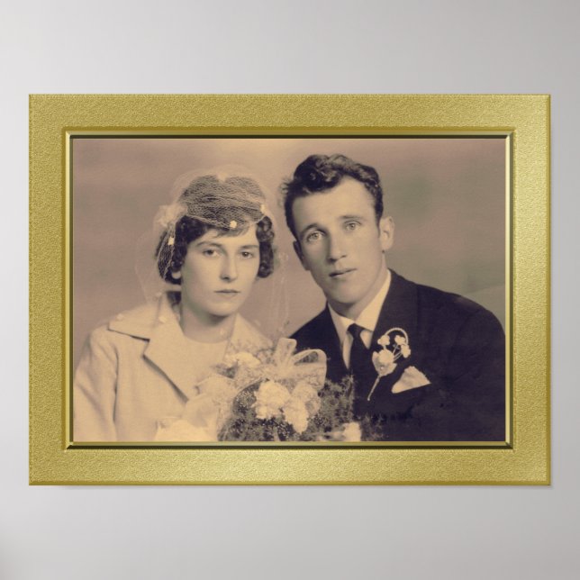 Poster de foto personalizada de quadro fino de bor (Frente)