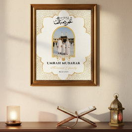 Pôster de Foto Personalizado Umrah Mubarak Custom