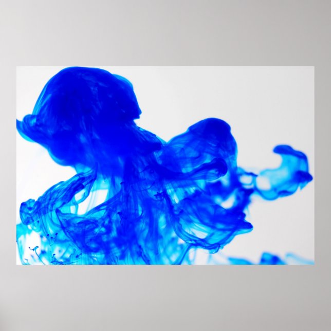 Poster de Fotografia Azul com Lixo de Tinta 51x34 (Frente)