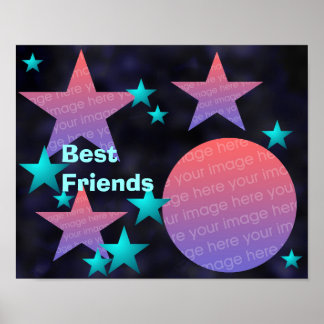 Poster de Fotografia da Lua e Estrelas