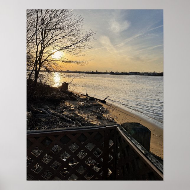 Poster de Fotografia da Paisagem do Sol (Frente)