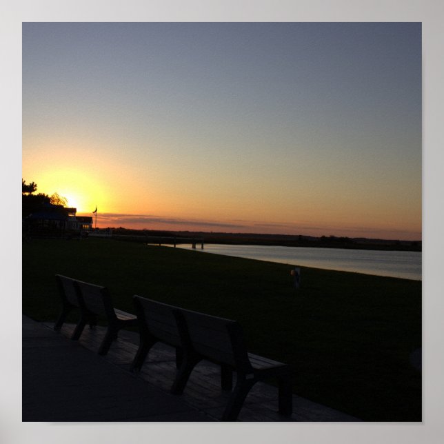 Poster de Fotografia da Paisagem do Sol (Frente)