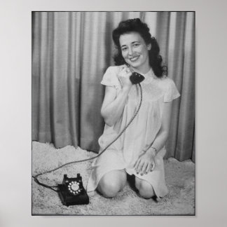 Poster de Fotografia da Rapariga do Pino-Up da Vin