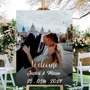 Poster de fotografia de boas-vindas de casamento