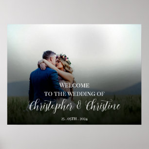 Poster de fotografia de boas-vindas de casamento