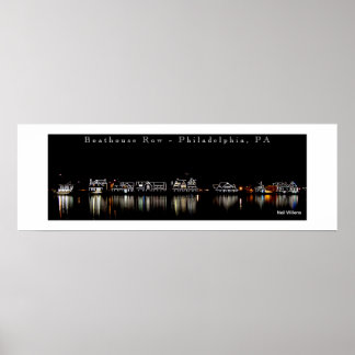 Poster de fotografia de Boathouse Row, Filadélfia,