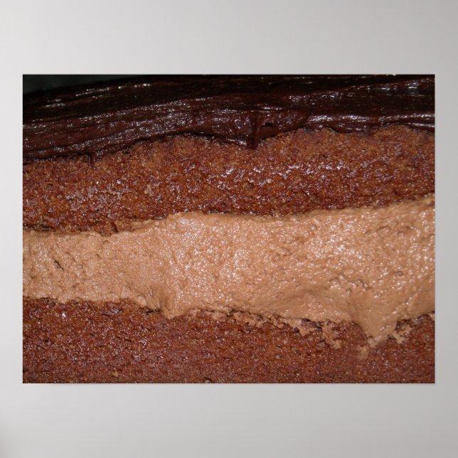Poster de Fotografia de Bolo de Camada de Chocolat (Frente)